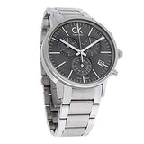 Calvin Klein Post Minimal Chronograph Black Dial Silver Steel Strap Watch for Men - K7627161 Authentic Buy Shop Now