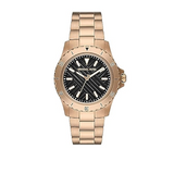 Michael Kors Everest Three Hand Quartz Black Dial Gold Steel Strap Watch For Men - MK9140 Authentic Buy Shop Now