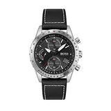 Hugo Boss Pilot Edition Black Dial Black Leather Strap Watch for Men - 1513853 Authentic Buy Shop Now