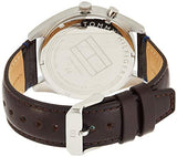Tommy Hilfiger Deacan Blue Dial Brown Leather Strap Watch for Men - 1791549 Authentic Buy Shop Now
