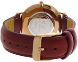 Daniel Wellington Classic Suffolk White Dial Brown Leather Strap Watch For Men - DW00100122 Authentic Buy Shop Now