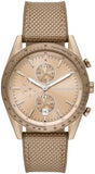 Michael Kors Warren Chronograph Beige Dial Beige Nylon Strap Watch for Men - MK9145 Authentic Buy Shop Now