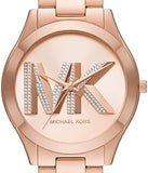 Michael Kors Slim Runway Analog Rose Gold Dial Rose Gold Steel Strap Watch For Women - MK4733 Authentic Buy Shop Now