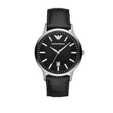 Emporio Armani Renato Analog Black Dial Black Leather Strap Watch For Men - AR11186 Authentic Buy Shop Now