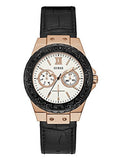 Guess Limelight Quartz White Dial Black Leather Strap Watch For Women - W0775L9 Authentic Buy Shop Now