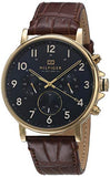 Tommy Hilfiger Daniel Blue Dial Brown Leather Strap Watch for Men - 1710380 Authentic Buy Shop Now