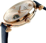 Emporio Armani Gianni T-Bar Analog Silver Dial Blue Leather Strap Watch For Women - AR60020 Authentic Buy Shop Now