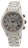 Emporio Armani Valente Chronograph Grey Dial Grey Steel Strap Watch For Men - AR1460 Authentic Buy Shop Now