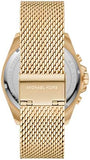 Michael Kors Brecken Chronograph Black Dial Gold Mesh Strap Watch For Men - MK8867 Authentic Buy Shop Now