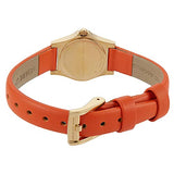 Marc Jacobs Henry Dinky White Dial Orange Leather Strap Watch for Women - MBM1236 Authentic Buy Shop Now