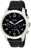 Fossil Pilot 54 Chronograph Black Dial Black Leather Strap Watch for Men - FS5181 Authentic Buy Shop Now