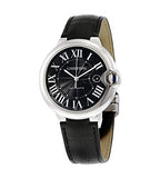 Cartier Ballon Bleu De Cartier Black Dial Black Leather Strap Watch for Men - WSBB0003 Authentic Buy Shop Now