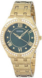 Guess Cosmo Diamonds Green Dial Gold Steel Strap Watch for Women - GW0033L8 Authentic Buy Shop Now