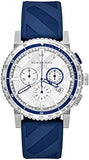 Burberry City Sport Chronograph White Dial Blue Rubber Strap Watch For Men - BU9808 Authentic Buy Shop Now