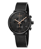 Calvin Klein High Noon Black Dial Black Mesh Bracelet Watch for Women - K8M27421 Authentic Buy Shop Now
