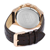 Tommy Hilfiger Luke Quartz White Dial Brown Leather Strap Watch for Men - 1791118 Authentic Buy Shop Now