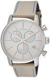 Calvin Klein City Chronograph White Dial White Leather Strap Watch for Men - K2G271Q4 Authentic Buy Shop Now