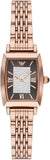 Emporio Armani Gianni T-Bar Analog Crystal Brown Dial Rose Gold Steel Strap Watch For Women - AR11407 Authentic Buy Shop Now