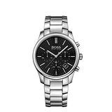 Hugo Boss Commander Black Dial Silver Steel Strap Watch for Men - 1513433 Authentic Buy Shop Now