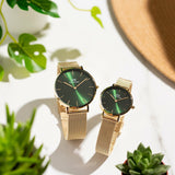 Daniel Wellington Petite Emerald Green Dial Gold Mesh Strap Watch For Women - DW00100481 Authentic Buy Shop Now