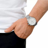 Tissot PRC 200 Chronograph Quartz Silver Dial Silver Steel Strap Watch For Men - T055.417.11.037.00 Authentic Buy Shop Now