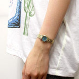 Marc Jacobs Amy Dinky Blue Dial Gold Steel Strap Watch for Women - MBM3229 Authentic Buy Shop Now