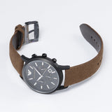 Emporio Armani Chronograph Black Dial Brown Leather Strap Watch For Men - AR11078 Authentic Buy Shop Now