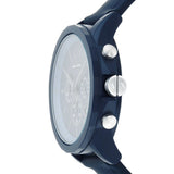 Armani Exchange Outerbanks Chronograph Blue Dial Blue Silicone Strap Watch For Men - AX7128 Authentic Buy Shop Now