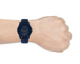 Armani Exchange Outerbanks Chronograph Blue Dial Blue Silicone Strap Watch For Men - AX7128 Authentic Buy Shop Now