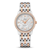 Omega De Ville Prestige Quartz Diamonds Silver Dial Two Tone Steel Strap Watch for Women - 424.25.27.60.52.001 Authentic Buy Shop Now