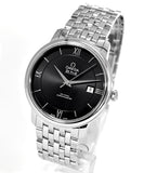 Omega De Ville Prestige Co-Axial Black Dial Silver Steel Strap Watch for Men - 424.10.40.20.01.001 Authentic Buy Shop Now