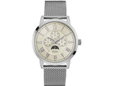 Guess Delancy White Dial Silver Mesh Bracelet Watch for Men - W0871G4 Authentic Buy Shop Now