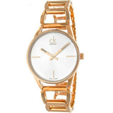 Calvin Klein Stately White Dial Rose Gold Steel Strap Watch for Women - K3G23626 Authentic Buy Shop Now