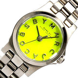 Marc Jacobs Henry Yellow Dial Silver Steel Strap Watch for Women - MBM3201 Authentic Buy Shop Now