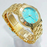 Marc Jacobs Amy Blue Dial Gold Steel Strap Watch for Women - MBM3220 Authentic Buy Shop Now