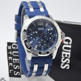 Guess Oasis Multifunction Blue Dial Two Tone Steel Strap Watch for Men- W0366G2 Authentic Buy Shop Now