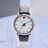 Emporio Armani Luigi White Dial Black Leather Strap Watch for Men - AR1694 Authentic Buy Shop Now