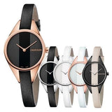 Calvin Klein Rebel White Grey Dial White Leather Strap Watch for Women - K8P236L6 Authentic Buy Shop Now