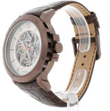 Maserati Ingegno Automatic White Skeleton Dial Brown Leather Strap Watch For Men - R8821119003 Authentic Buy Shop Now