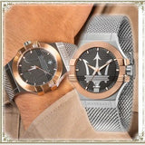 Maserati Potenza Quartz Grey Dial Silver Mesh Bracelet Watch For Men - R8853108007 Authentic Buy Shop Now
