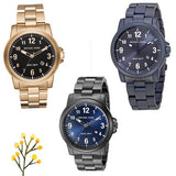 Michael Kors Paxton Analog Blue Dial Grey Steel Strap Watch For Men - MK8499 Authentic Buy Shop Now