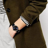 Marc Jacobs Baker Navy Blue Dial Navy Blue Leather Strap Watch for Women - MBM1329 Authentic Buy Shop Now
