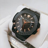 Versace Chain Reaction Quartz Black Dial Black Steel Strap Watch for Men - VEDY00719 Authentic Buy Shop Now