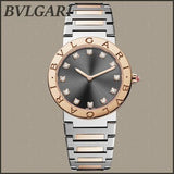 Bvlgari Lady Quartz Diamonds Grey Dial Two Tone Steel Strap Watch for Women - BVLGARI103067 Authentic Buy Shop Now