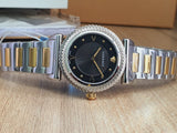 Versace V-Motif Black Dial Two Tone Steel Strap Watch for Women - VERE00518 Authentic Buy Shop Now