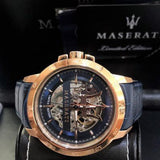 Maserati Automatic Blue Dial Blue Leather Strap Watch For Men - R8821119005 Authentic Buy Shop Now
