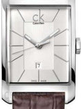 Calvin Klein Window Silver Dial Brown Leather Strap Watch for Men - K2M21126 Authentic Buy Shop Now