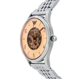 Emporio Armani Meccanico Multicolor Dial Silver Steel Strap Watch For Men - AR1922 Authentic Buy Shop Now