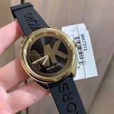 Michael Kors Janelle Quartz Black Dial Black Rubber Strap Watch For Women - MK7313 Authentic Buy Shop Now