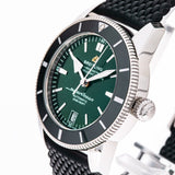 Breitling Superocean Heritage B20 Automatic 42 Green Dial Black Mesh Bracelet Watch for Women - AB2010121L1S1 Authentic Buy Shop Now